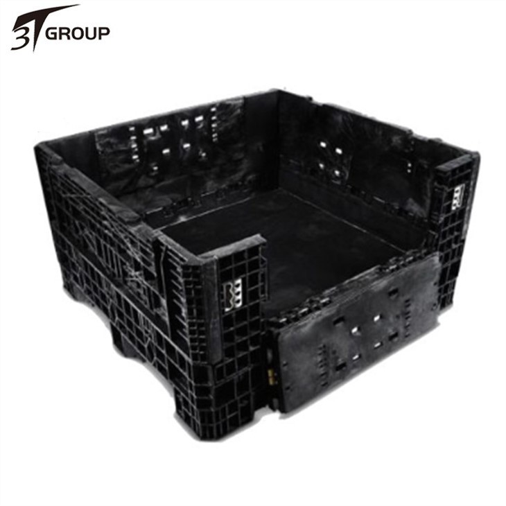 large vented plastic pallet bin with lids factory